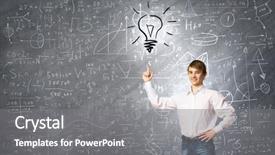  Presentation with school fine arts - Slides featuring genius kids - smiling school boy pointing background and a  colored foreground