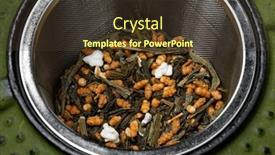  Presentation with iron - Presentation enhanced with genmaicha-japanese-tea background and a tawny brown colored foreground