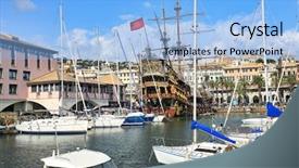  Presentation with seaport - Audience pleasing slides consisting of genoa is a seaport backdrop and a light blue colored foreground
