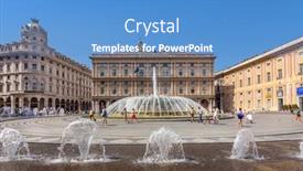  Presentation with financial center - Presentation theme enhanced with genoa-italy-june-30-2012 background and a teal colored foreground