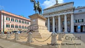  Presentation with opera - Presentation theme featuring genoa-june-30-statue background and a coral colored foreground