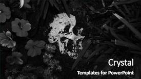  Presentation with genocide - Cool new presentation theme with genocide - crime scene human skull buried backdrop and a black colored foreground