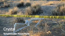  Presentation with csi - Slide deck consisting of genocide - crime scene skeleton partially buried background and a gray colored foreground