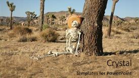  Presentation with black white tree - Colorful PPT theme enhanced with genocide - skeleton lays against a joshua backdrop and a coral colored foreground