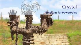  Presentation with genocide history - Audience pleasing slides consisting of genocide history - former nazi concentration camp gross-rosen backdrop and a sky blue colored foreground