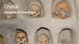  Presentation with vault - Audience pleasing presentation theme consisting of genocide history - old sculls in the vault backdrop and a coral colored foreground