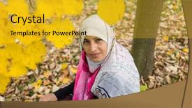  Presentation with world trade center memorial - PPT theme featuring genocide history - srebrenica memorial center for war background and a gold colored foreground