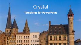  Presentation with belgium - PPT theme having gent-cityscape-belgium-architecture-background background and a teal colored foreground