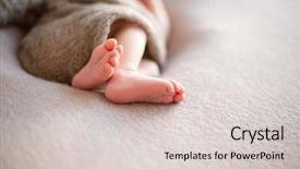  Presentation with newborn baby - Cool new PPT layouts with gentle baby feet gentle blurred backdrop and a lemonade colored foreground