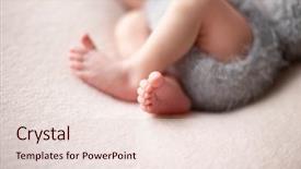  Presentation with gentle - Amazing PPT theme having gentle baby feet gentle blurred backdrop and a lemonade colored foreground
