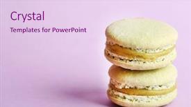  Presentation with gentle - Theme having gentle-colorful-macaroons-on-color background and a pink colored foreground