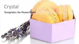  Presentation with gentle - Theme enhanced with gentle-macaroons-isolated-on-white background and a white colored foreground