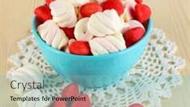  Presentation with gentle - Amazing slide deck having gentle-marshmallow-in-bowl backdrop and a seafoam green colored foreground