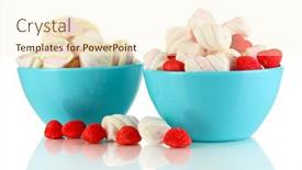  Presentation with gentle - Audience pleasing slide deck consisting of gentle-marshmallow-in-bowls-isolated backdrop and a cream colored foreground