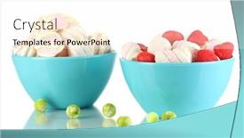  Presentation with gentle - Amazing PPT layouts having gentle-marshmallow-in-bowls-isolated backdrop and a white colored foreground
