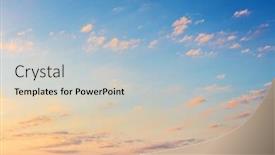  Presentation with light colors - Presentation with gentle-natural-sunset-sunrise-sky background and a light blue colored foreground