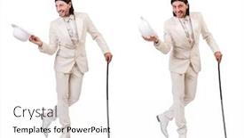  Presentation with white - Slides enhanced with gentleman-in-white-suit-isolated background and a white colored foreground