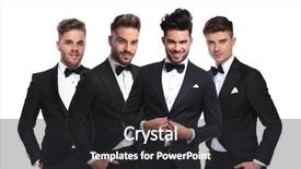  Presentation with black men - Beautiful PPT layouts featuring gentlemen - four young men in black backdrop and a dark gray colored foreground