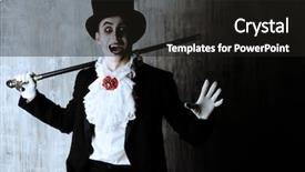  Presentation with vampire - Audience pleasing slides consisting of gentlemen - handsome male vampire backdrop and a black colored foreground