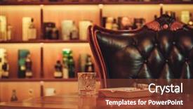  Presentation with luxury - Amazing presentation design having gentlemen - leather chair in luxury interrior backdrop and a tawny brown colored foreground