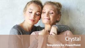  Presentation with maternity - Amazing presentation theme having gently - motherhood maternity femininity concept tender backdrop and a coral colored foreground