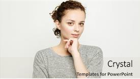  Presentation with curly hair - Cool new slides with gently while listening to interesting backdrop and a soft green colored foreground