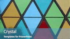  Presentation with stained glass - PPT theme consisting of techonology - genuine antique leaded and stained background and a teal colored foreground