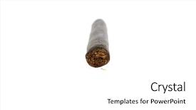  Presentation with cigar - PPT theme enhanced with genuine hand rolled cigar made background and a white colored foreground
