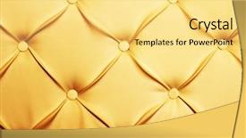  Presentation with luxury - Beautiful slide deck featuring genuine leather upholstery background backdrop and a yellow colored foreground
