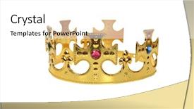  Presentation with white gold - Presentation design with genuine plastic crown with real background and a white colored foreground