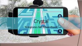  Presentation with geo - Presentation theme having geo location - portable device for navigation background and a light blue colored foreground