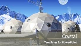  Presentation with tundra - Theme with geodesic - geodomes in the tundra background and a gray colored foreground