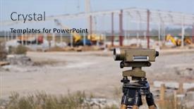  Presentation with surveying - Cool new presentation theme with geodesy-tacheometry-surveying-instruments-instrument backdrop and a light blue colored foreground