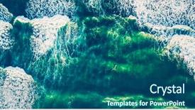  Presentation with seas - Presentation theme with geography - bird's eye view background and a ocean colored foreground