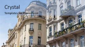  Presentation with vienna - Slides having rehabilitating housing - austria vienna art nouveau houses background and a light blue colored foreground