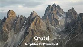  Presentation with cliff - Theme having high mountain cliffs background and a dark gray colored foreground