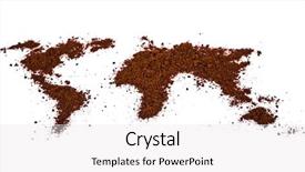  Presentation with showing world map for shipping - Cool new slide deck with india usa - world map made of coffee backdrop and a lemonade colored foreground