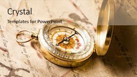  Presentation with compass map - Presentation theme featuring geography india north east - antique brass compass over old background and a lemonade colored foreground