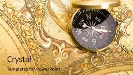  Presentation with old paper - Beautiful PPT theme featuring geography india north east - compass on the old paper backdrop and a gold colored foreground