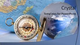  Presentation with stars and compass - Beautiful PPT theme featuring geography india north east - compass backdrop and a  colored foreground