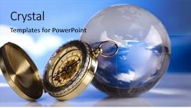  Presentation with close up view of the compass on old paper - Colorful slide deck enhanced with geography india north east - detail closeup compass and globe backdrop and a light blue colored foreground