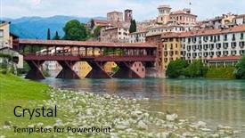  Presentation with bassano - PPT theme enhanced with geography italian - bassano del grappa background and a  colored foreground