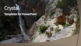  Presentation with italy puzzle - Beautiful theme featuring geography italian - dolomites italy - cascata de backdrop and a  colored foreground