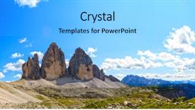  Presentation with world heritage - Cool new PPT theme with geography italian - dolomites italy - tre cime backdrop and a  colored foreground