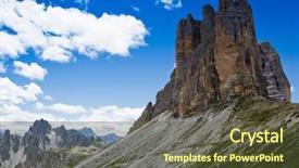  Presentation with geography - Beautiful presentation design featuring geography italian - dolomites italy - tre cime backdrop and a  colored foreground