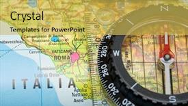  Presentation with italy - Colorful PPT theme enhanced with geography italian - explore italy backdrop and a yellow colored foreground