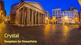  Presentation with geography - Amazing PPT layouts having geography italian - italy rome pantheon backdrop and a  colored foreground