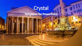  Presentation with geography - Audience pleasing slides consisting of geography italian - italy rome pantheon backdrop and a  colored foreground