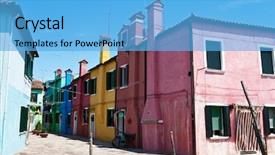  Presentation with geography - Presentation design consisting of geography italian - lovely city of venice background and a  colored foreground