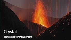  Presentation with molten - Amazing slide deck having geography italian - molten lava erupts from stromboli backdrop and a wine colored foreground